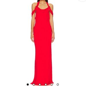 Amanda Uprichard x Revolve Serenade Maxi Dress in Crimson XS